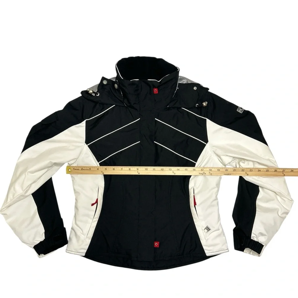 NILS Ski Jacket Womens Size 6P Black White Insulated Winter Snowboard Outdoors
